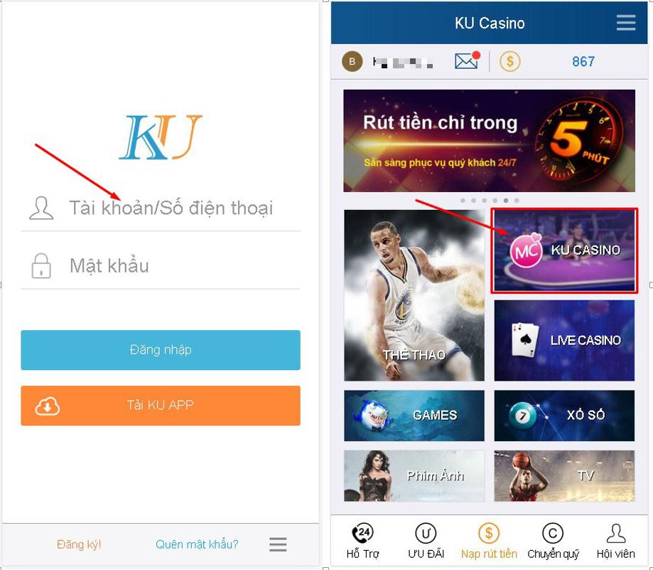 Hướng dẫn cách chơi KU Casino thắng tiền nhà cái dành cho tân thủ 3 Đăng ký chơi Ku casino xóc đĩa